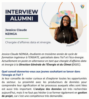 Jessica Claude INZIGA, Chargée d'affaires Data et Energie