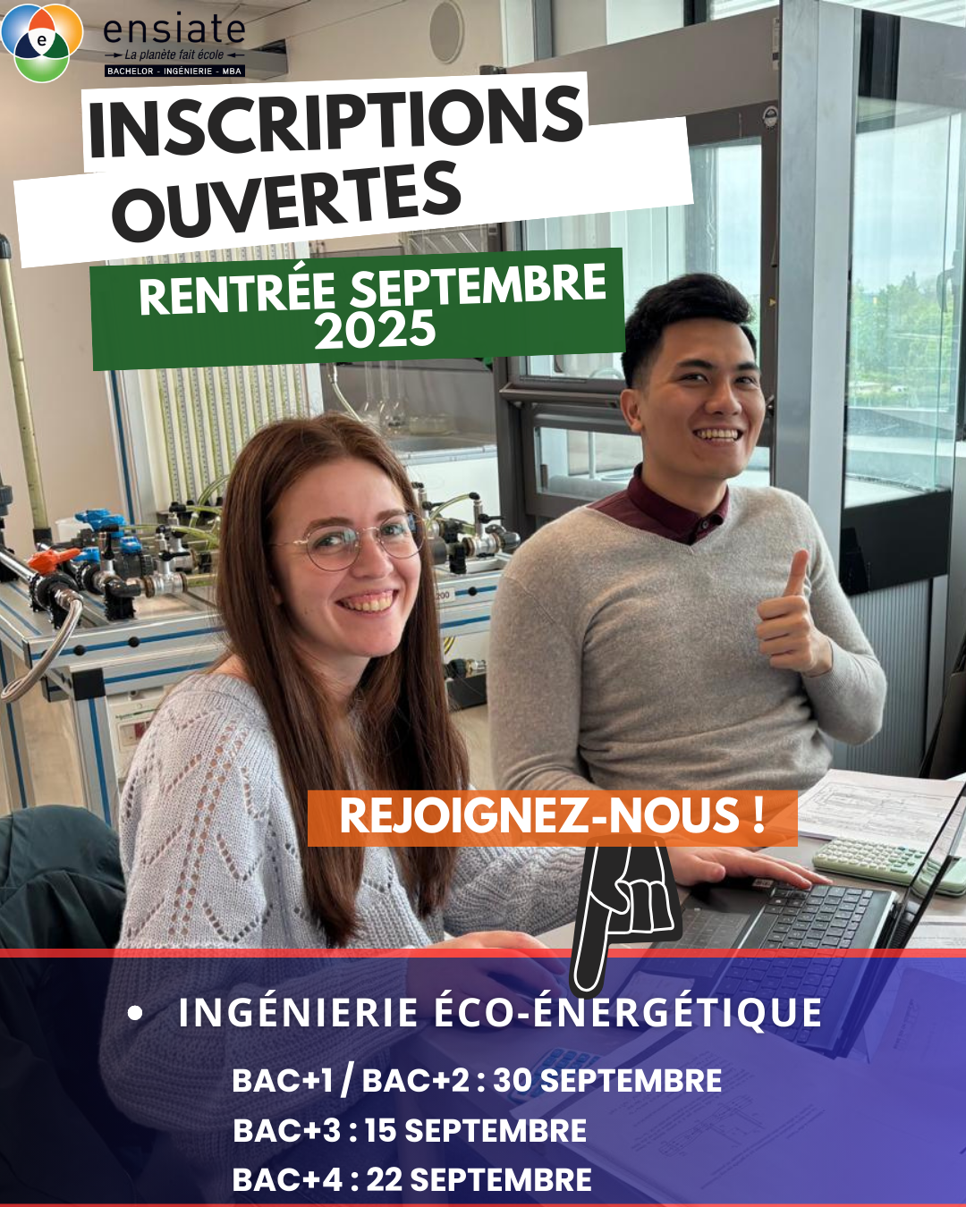 ENSIATE - Rentrée 2025 - 2026 Inscriptions ouvertes Ingénierie ECO-ENERGETIQUE