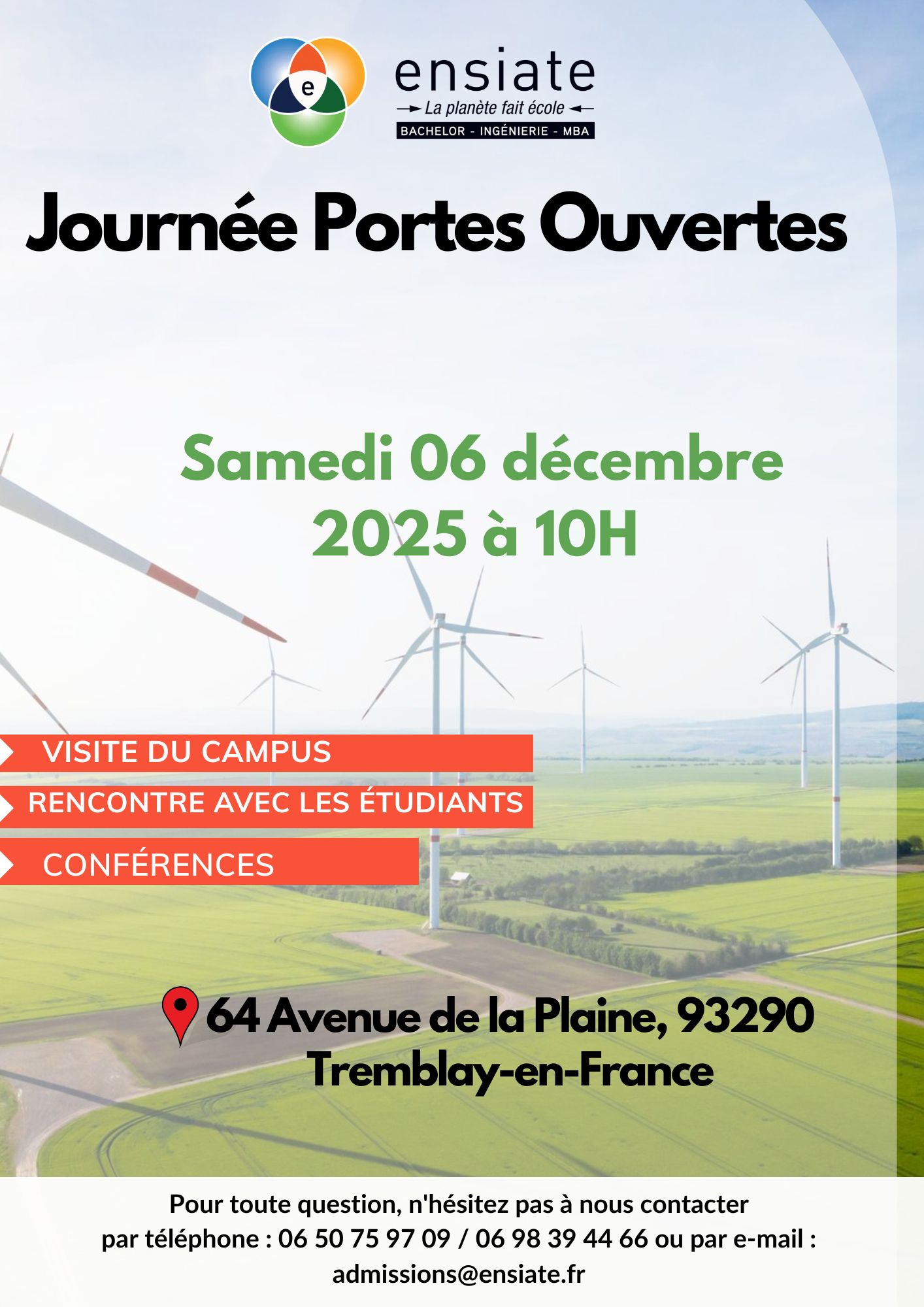 ENSIATE: Journée Portes Ouvertes 6 décembre 2025